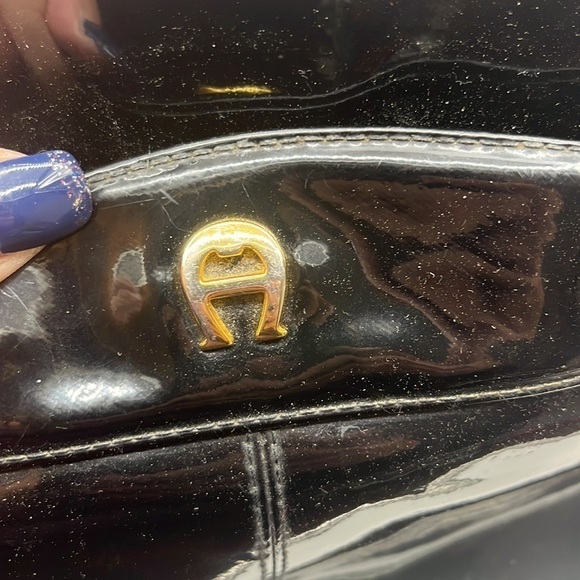 Etienne Angier Shiny Black Shoulder Bag MCB4197J - Picture 4 of 10